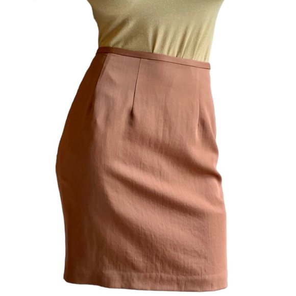 Ann Taylor NWT tailored wool pencil skirt - in caramel, fully lined - Size 4 - Picture 3 of 8